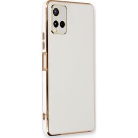 Microsonic Vivo Y32 Olive Plated Beyaz Cep Telefonu Kılıfı