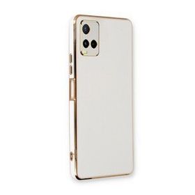 Microsonic Vivo Y32 Olive Plated Beyaz Cep Telefonu Kılıfı