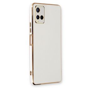 Microsonic Vivo Y32 Olive Plated Beyaz Cep Telefonu Kılıfı