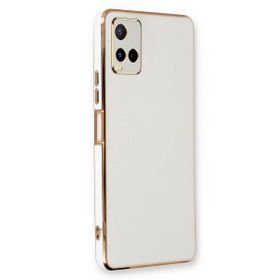 Microsonic Vivo Y32 Olive Plated Beyaz Cep Telefonu Kılıfı