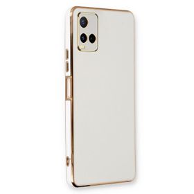 Microsonic Vivo Y32 Olive Plated Beyaz Cep Telefonu Kılıfı