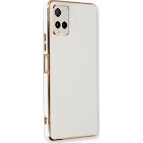 Microsonic Vivo Y32 Olive Plated Beyaz Cep Telefonu Kılıfı