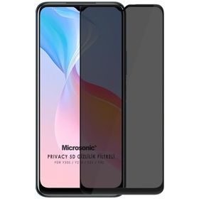 Microsonic Vivo Y32 Privacy 5D Gizlilik Filtreli Siyah Cam Ekran Koruyucu
