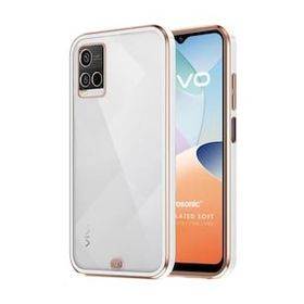 Microsonic Vivo Y33S Laser Plated Soft Beyaz Cep Telefonu Kılıfı