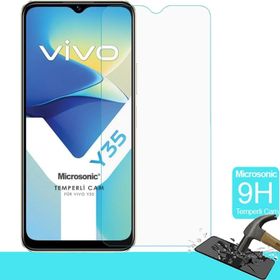 Microsonic Vivo Y35 Tempered Glass Cam Ekran Koruyucu