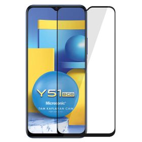 Microsonic Vivo Y53S Tam Kaplayan Temperli Siyah Cam Ekran Koruyucu