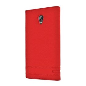Microsonic Vodafone Smart Style 7 Gizli Mıknatıslı Dual View Delux Kırmızı Kılıf