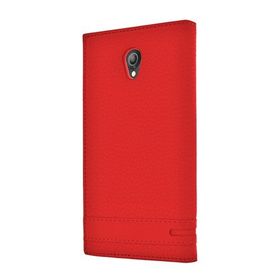 Microsonic Vodafone Smart Style 7 Gizli Mıknatıslı Dual View Delux Kırmızı Kılıf