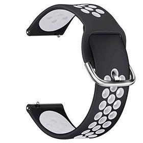 Microsonic Xiaomi Amazfit Pace 2 Stratos Rainbow Sport Band Siyah Beyaz Kordon