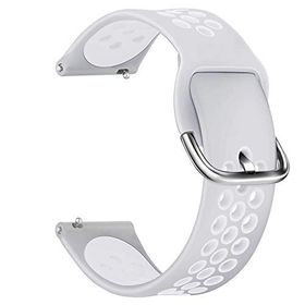 Microsonic Xiaomi Amazfit Pace Rainbow Sport Band için Gri Beyaz Kordon