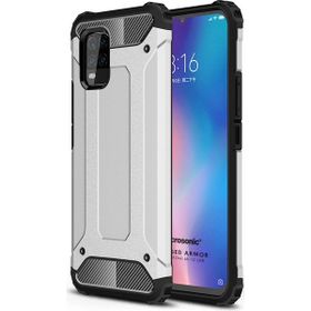 Microsonic Xiaomi Mi 10 Lite Rugged Armor Gümüş Kılıf