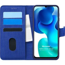 Microsonic Xiaomi Mi 10 Lite Zoom Fabric Book Wallet Lacivert Kılıf