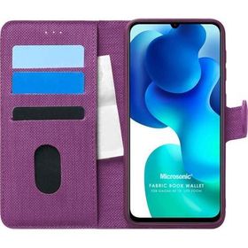 Microsonic Xiaomi Mi 10 Lite Zoom Fabric Book Wallet Mor Kılıf