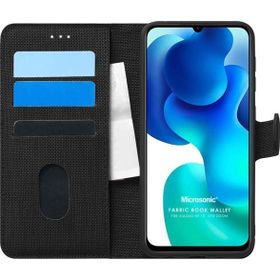 Microsonic Xiaomi Mi 10 Lite Zoom Fabric Book Wallet Siyah Kılıf