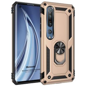 Microsonic Xiaomi Mi 10 Pro Military Ring Holder Gold Kılıf