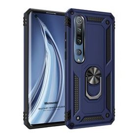 Microsonic Xiaomi Mi 10 Pro Military Ring Holder Lacivert Kılıf