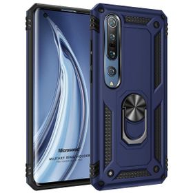 Microsonic Xiaomi Mi 10 Pro Military Ring Holder Lacivert Kılıf