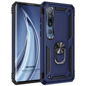 Microsonic Xiaomi Mi 10 Pro Military Ring Holder Lacivert Kılıf