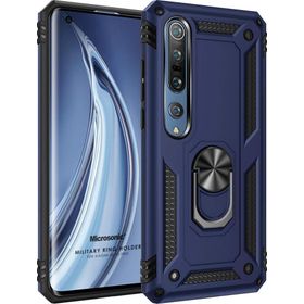 Microsonic Xiaomi Mi 10 Pro Military Ring Holder Lacivert Kılıf