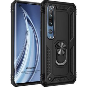 Microsonic Xiaomi Mi 10 Pro Military Ring Holder Siyah Kılıf