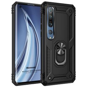 Microsonic Xiaomi Mi 10 Pro Military Ring Holder Siyah Kılıf