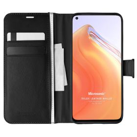 Microsonic Xiaomi Mi 10T Delux Leather Wallet Siyah Kılıf