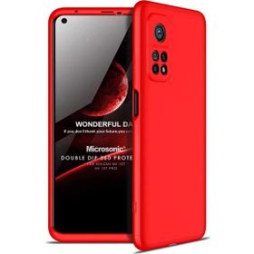 Microsonic Xiaomi Mi 10T Double Dip 360 Protective Kırmızı Cep Telefonu Kılıfı