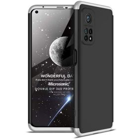 Microsonic Xiaomi Mi 10T Double Dip 360 Protective Siyah Gri Cep Telefonu Kılıfı