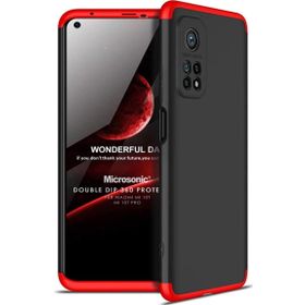 Microsonic Xiaomi Mi 10T Double Dip 360 Protective Siyah Kırmızı Kılıf