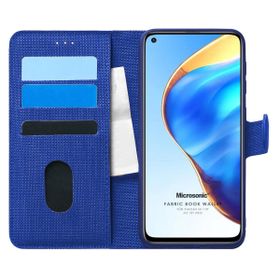 Microsonic Xiaomi Mi 10T Fabric Book Wallet Lacivert Kılıf