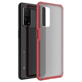 Microsonic Xiaomi Mi 10T Frosted Frame Kırmızı Kılıf