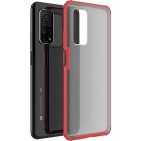 Microsonic Xiaomi Mi 10T Frosted Frame Kırmızı Kılıf