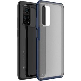 Microsonic Xiaomi Mi 10T Frosted Frame Lacivert Kılıf