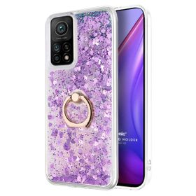 Microsonic Xiaomi Mi 10T Glitter Liquid Holder Mor Kılıf