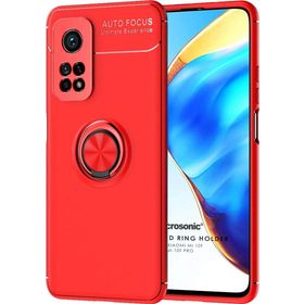 Microsonic Xiaomi Mi 10T Kickstand Ring Holder Kırmızı Kılıf