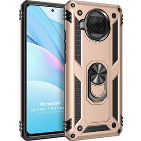Microsonic Xiaomi Mi 10T Lite Military Ring Holder Gold Kılıf