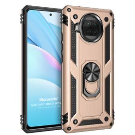 Microsonic Xiaomi Mi 10T Lite Military Ring Holder Gold Kılıf