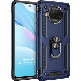 Microsonic Xiaomi Mi 10T Lite Military Ring Holder Lacivert Kılıf