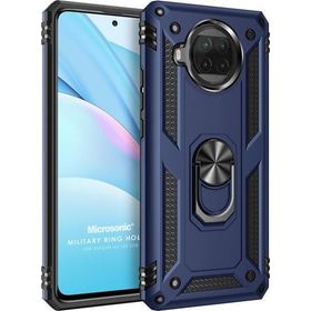 Microsonic Xiaomi Mi 10T Lite Military Ring Holder Lacivert Kılıf
