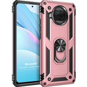 Microsonic Xiaomi Mi 10T Lite Military Ring Holder Rose Gold Kılıf
