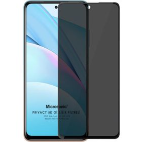 Microsonic Xiaomi Mi 10T Lite Privacy 5D Gizlilik Filtreli Siyah Cam Ekran Koruyucu
