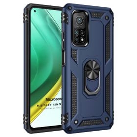 Microsonic Xiaomi Mi 10T Military Ring Holder Lacivert Kılıf