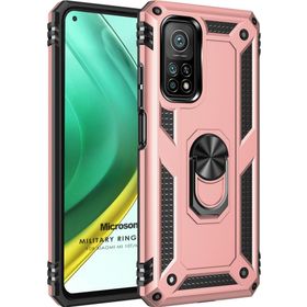 Microsonic Xiaomi Mi 10T Military Ring Holder Rose Gold Kılıf