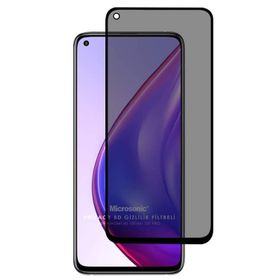 Microsonic Xiaomi Mi 10T Privacy 5D Gizlilik Filtreli Siyah Cam Ekran Koruyucu