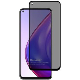 Microsonic Xiaomi Mi 10T Privacy 5D Gizlilik Filtreli Siyah Cam Ekran Koruyucu