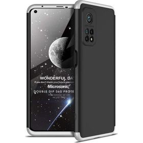 Microsonic Xiaomi Mi 10T Pro Double Dip 360 Protective Siyah Gri Kılıf