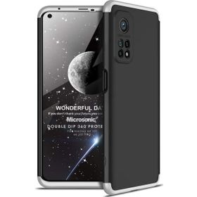 Microsonic Xiaomi Mi 10T Pro Double Dip 360 Protective Siyah Gri Kılıf