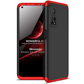 Microsonic Xiaomi Mi 10T Pro Double Dip 360 Protective Siyah Kırmızı Kılıf
