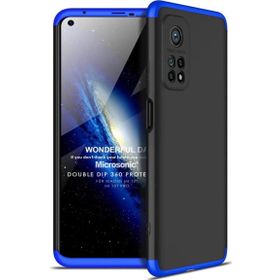 Microsonic Xiaomi Mi 10T Pro Double Dip 360 Protective Siyah Mavi Kılıf