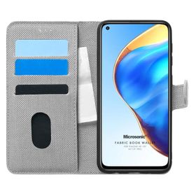Microsonic Xiaomi Mi 10T Pro Fabric Book Wallet Gri Kılıf
